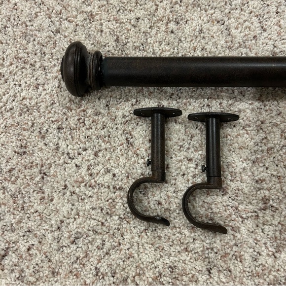 Other - ‼️Decorative End Cap Curtain Rod - 48” to 84”.